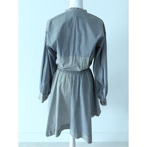🦋 Rebecca Taylor La Vie Mixed Striped Eyelet Handkerchief Hem Shirt Dress XS / S - Picture 4 of 7